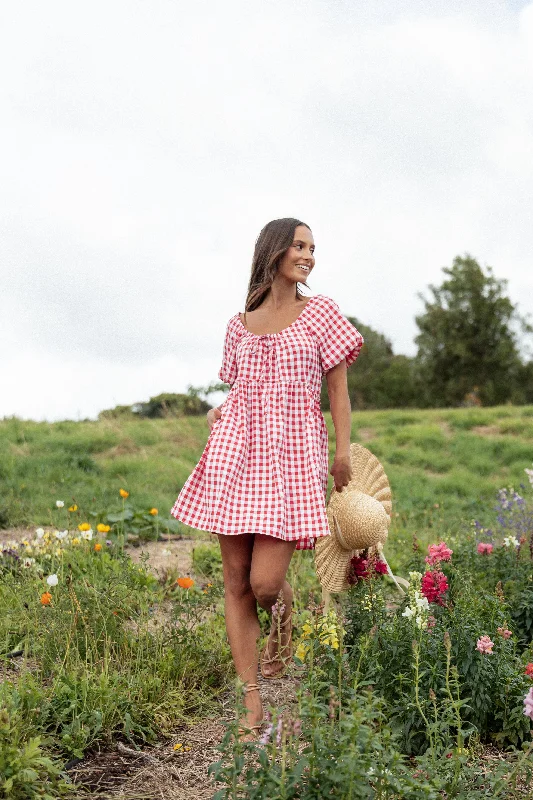 Dorothea Mini Dress - Red Cozy T-Shirt Mini Dress