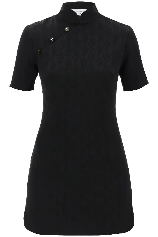 moon diamant jacquard mini dress WDR256 CWOV0023 BLACK Cozy Knitted Mini Dress