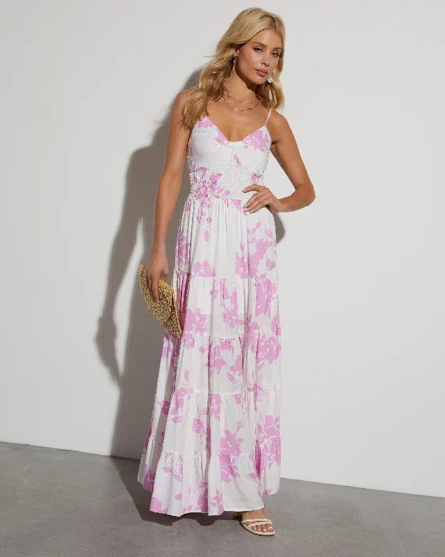 Aurora Floral Maxi Dress Cozy Knit Maxi Dress