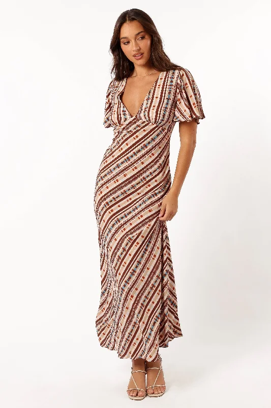 Daniella Midi Dress - Geneva Elegant Maxi-Midi Hybrid Dress