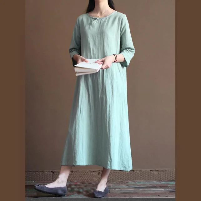 light blue linen sundress unique summer maxi dress caftan Cozy Wrap Maxi Dress