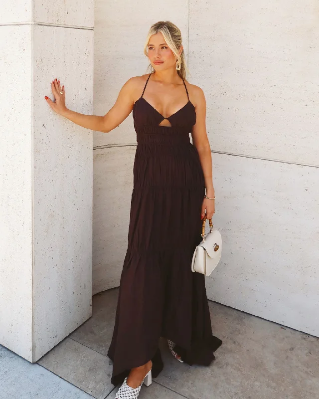 Lovers Spell Tiered Maxi Dress Cozy Maxi Dress with Slit