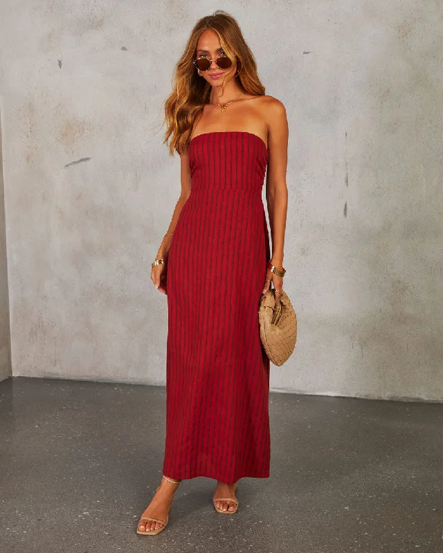 Need You Always Strapless Maxi Dress Trendy Button Front Maxi Dress