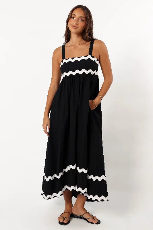 Reece Maxi Dress - Black Fashionable Sleeveless Maxi Dress