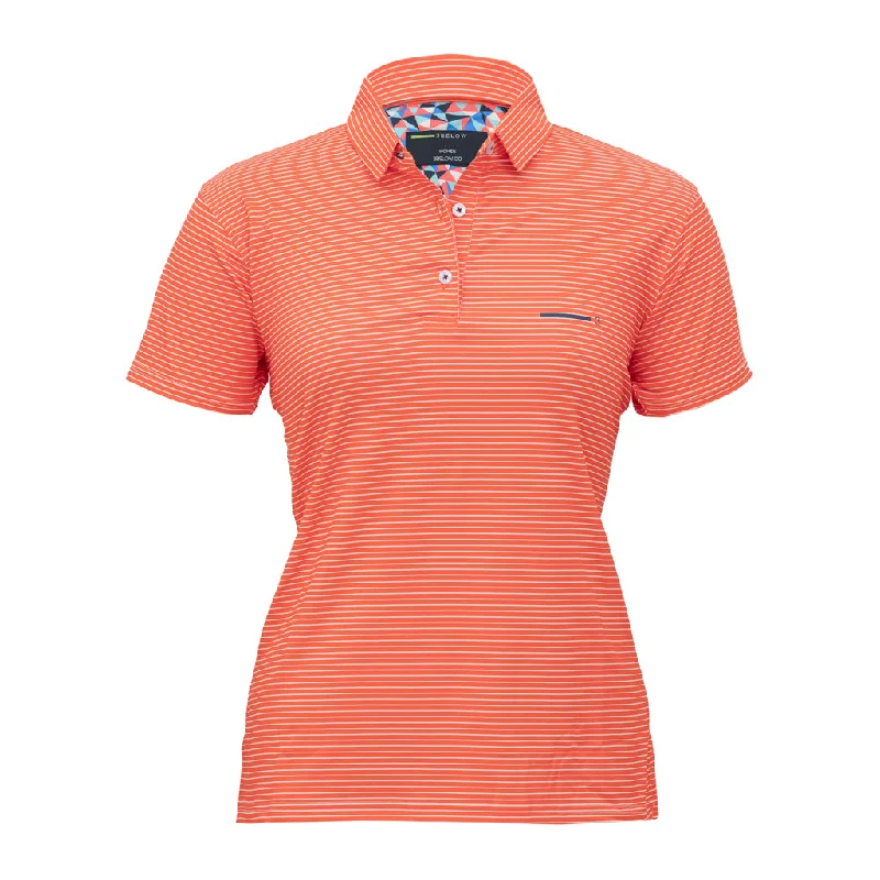 ARANCIO WOMEN'S GOLF T-SHIRT Zippered Front Buttoned Front Snap Front