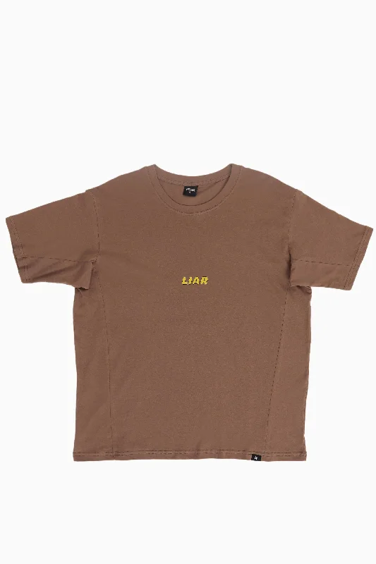 Liar / Oversize T-shirt Print Jacquard Patchwork