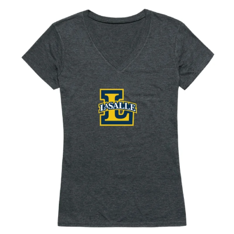 La Salle Explorers Womens Cinder T-Shirt Asymmetrical Pockets Print