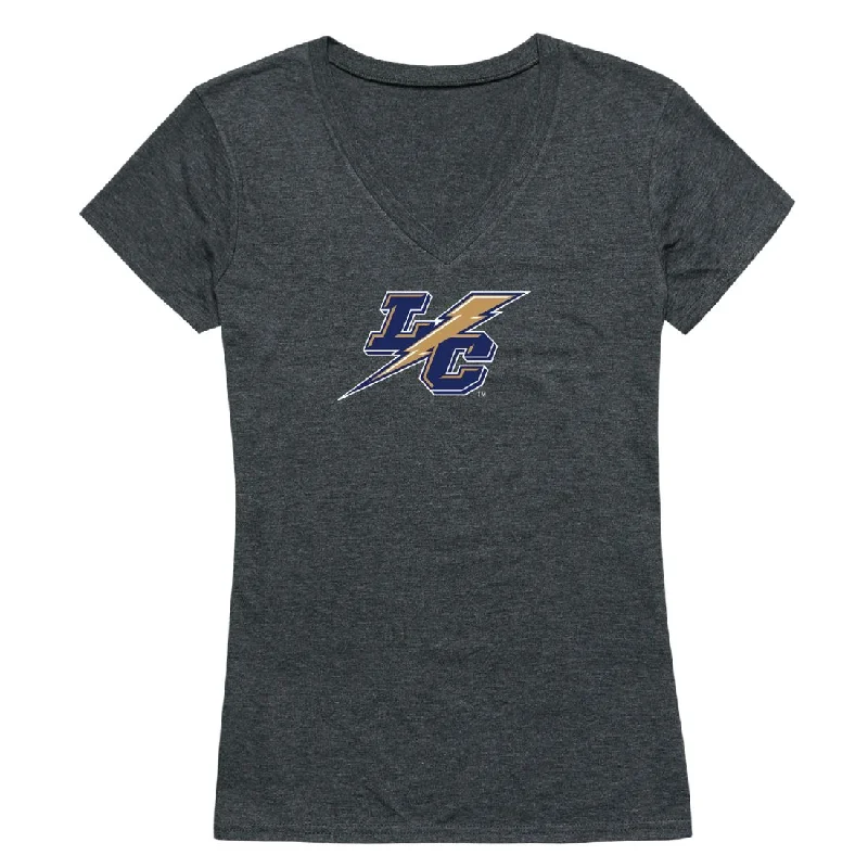 Lehman College Lightning Womens Cinder T-Shirt Basic T-Shirt Crew Neck Short Sleeve