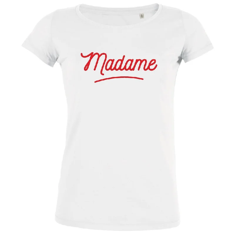 Madame Women's Organic Tee Chenille Brocade Lace