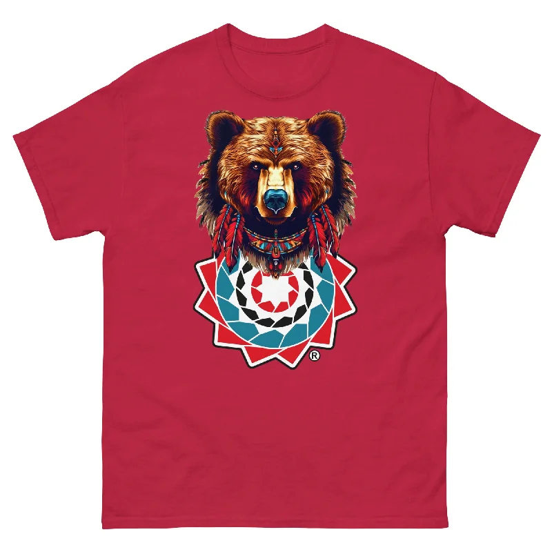 Pinecone Patchwork Bear Unisex classic tee Ribbed T-Shirt High Neck Heavyweight