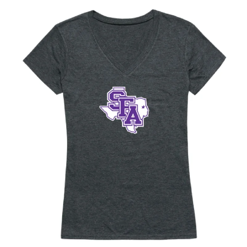 Stephen F. Austin State University Lumberjacks Womens Cinder T-Shirt Silk Blend Satin Velvet