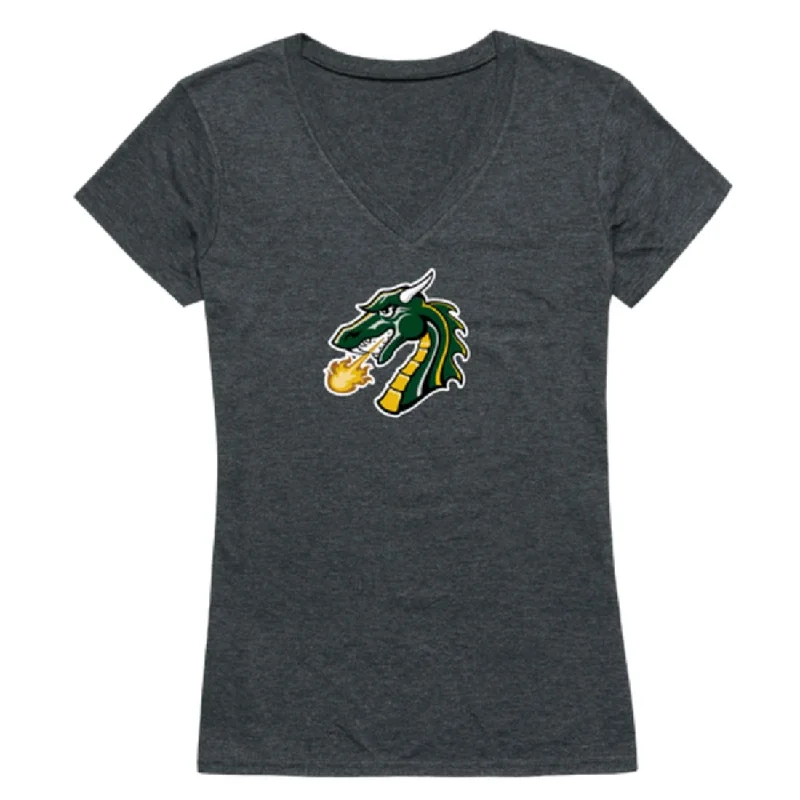 Tiffin University Dragons Womens Cinder T-Shirt Rayon Velvet Corduroy