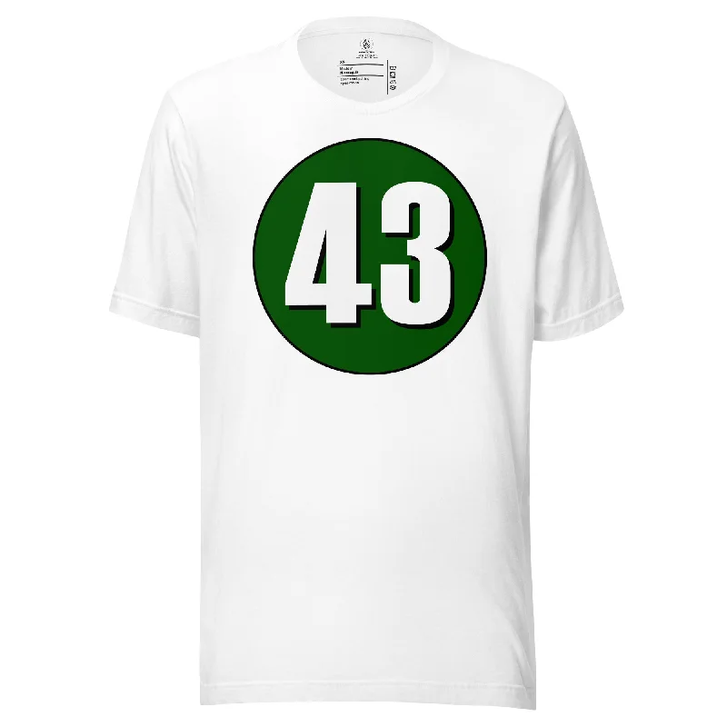 Unisex t-shirt: White on Hunter Green 43 Modern Contemporary Chic