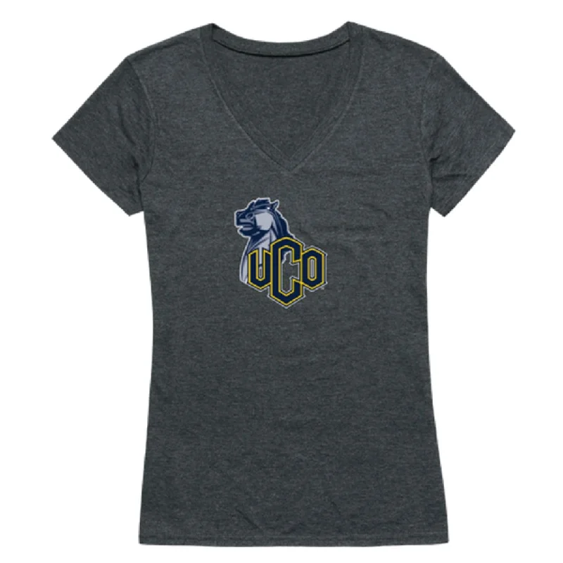 University of Central Oklahoma Bronchos Womens Cinder T-Shirt Terry Blend Velvet Blend Canvas Blend