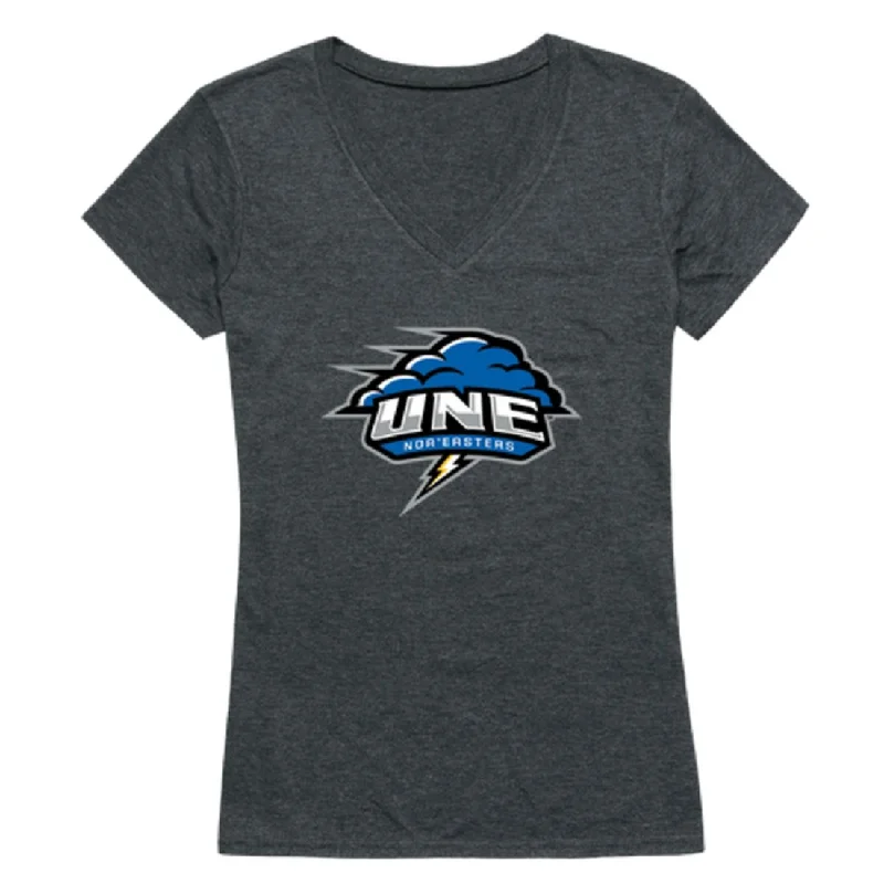 University of New England Nor'easters Womens Cinder T-Shirt Lace Blend Ribbed Blend Corduroy Blend