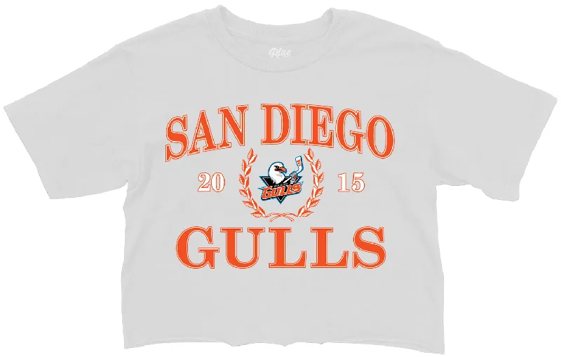 Women's San Diego Gulls Cropped Clean Slate tee Terry Blend Velvet Blend Canvas Blend