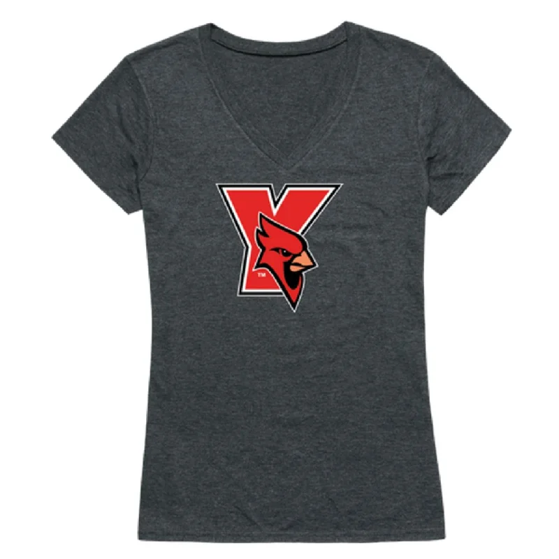 York College Cardinals Womens Cinder T-Shirt Collared Crew Neck Turtle Neck