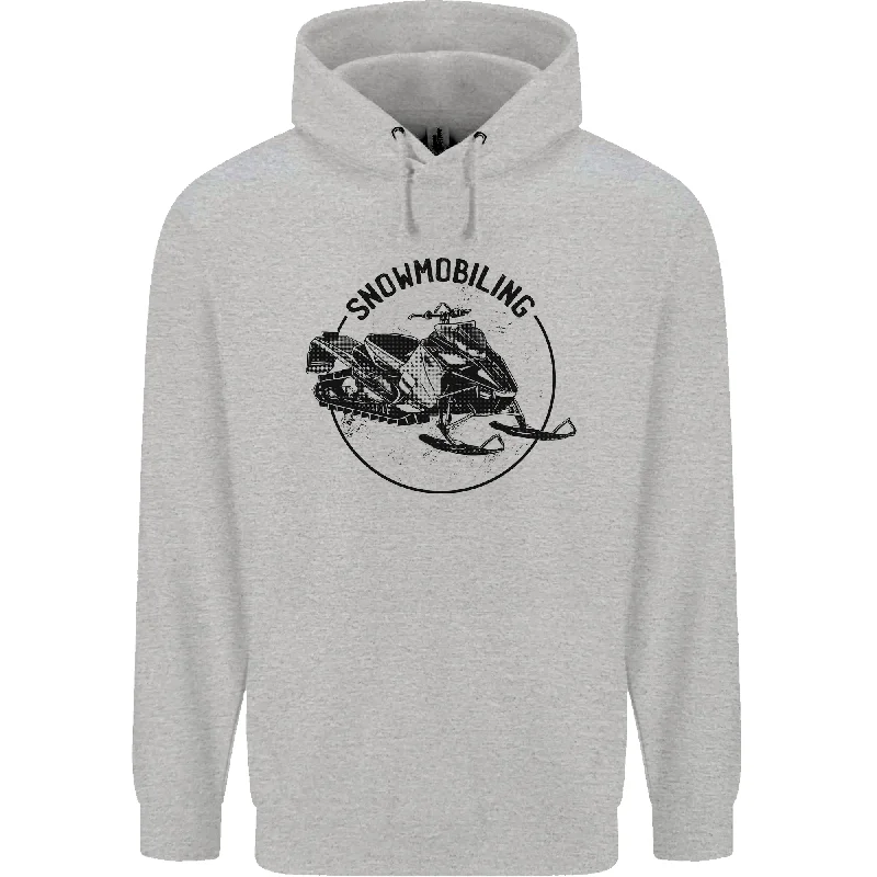 A Snowmobile Winter Sports Mens 80% Cotton Hoodie Hoodie with Metallic Shiny Futuristic