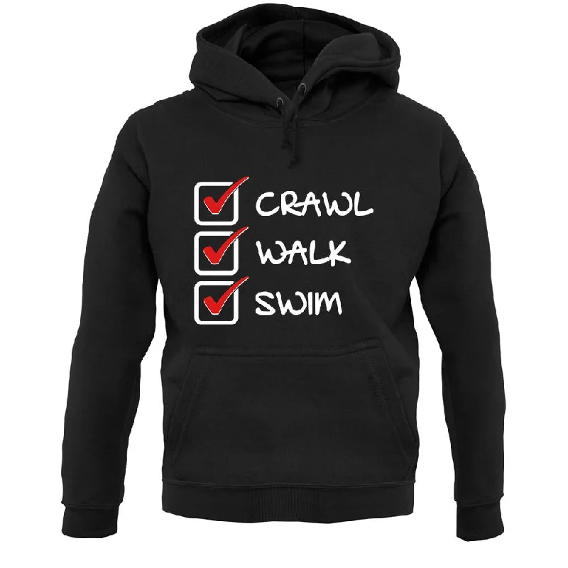 Crawl Walk Swim Unisex Hoodie Hoodie Crop Top Short Trendy