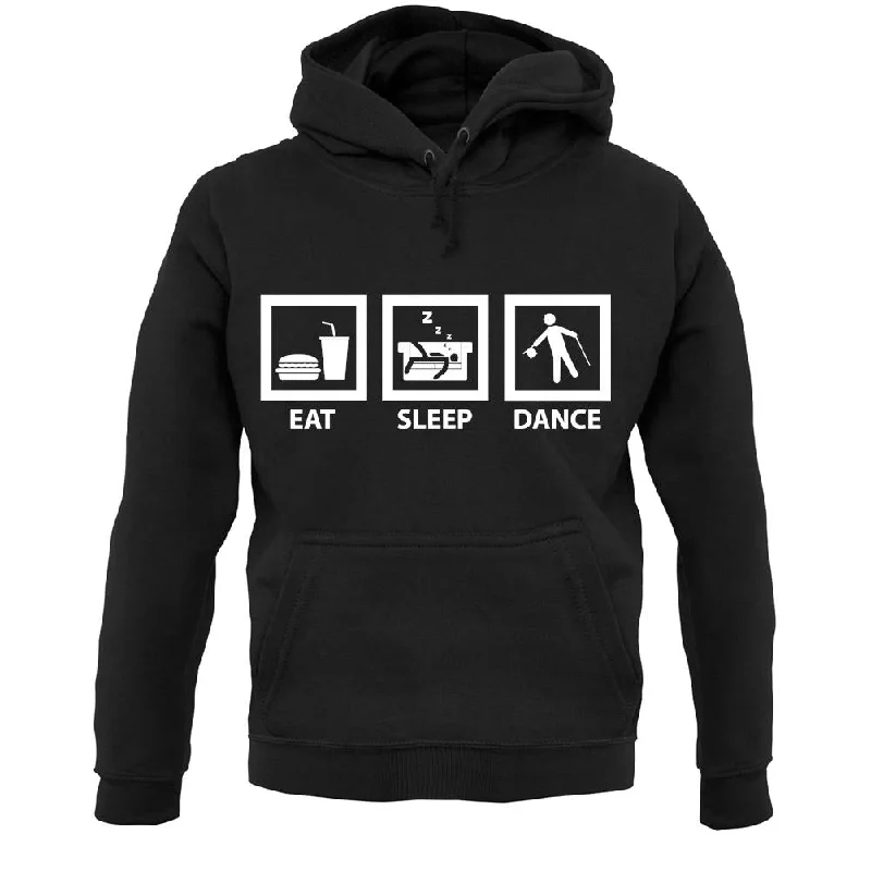 Eat Sleep Dance Unisex Hoodie Hoodie with Ribbed Cuffs Snug Fit Comfort