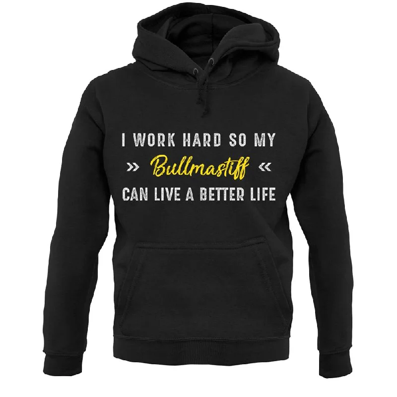 I Work Hard For My Bull Terrier Unisex Hoodie Hoodie with Zipper Versatile Modern