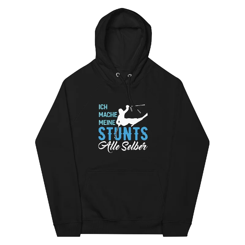 Ich mache meine Stunts alle selber - (S.K) - Unisex Premium Organic Hoodie Hoodie with Toggle Buttons Decorative Unique