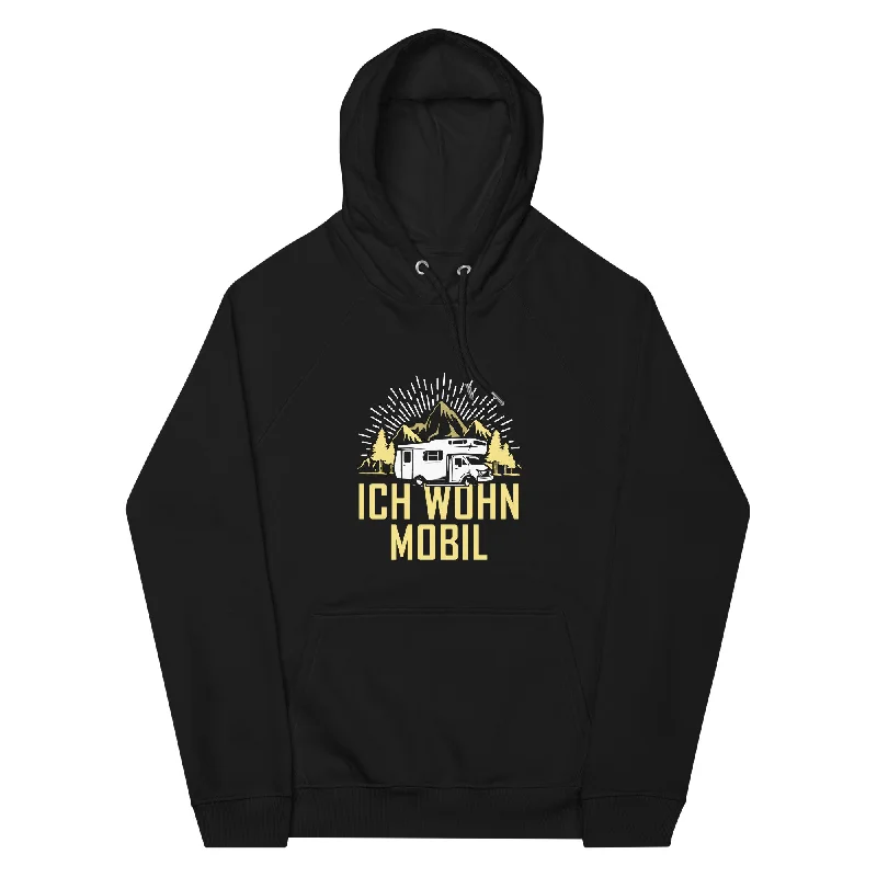 Ich wohn mobil - Unisex Premium Organic Hoodie Hoodie with Hem Contrast Bold Stylish