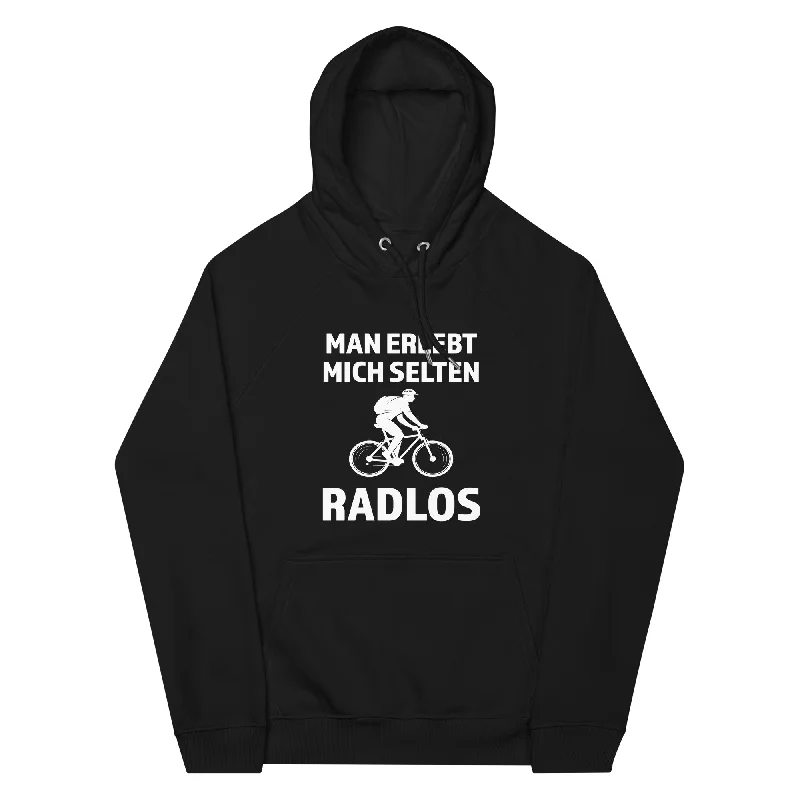 Man erlebt mich selten radlos - Unisex Premium Organic Hoodie Graphic Hoodie Design Print