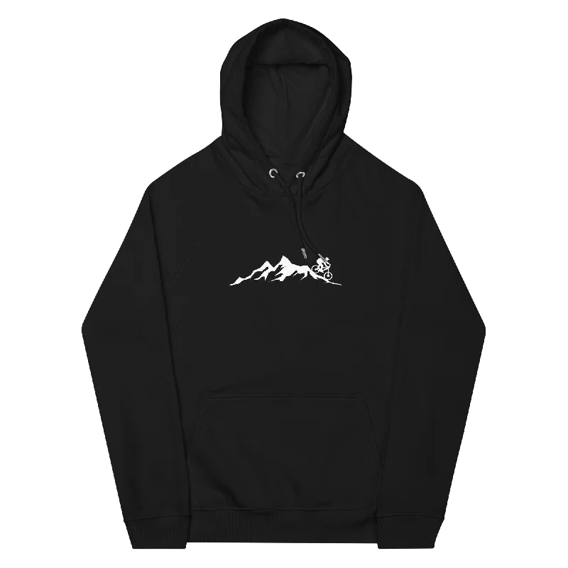 Mountain - Mountainbike - Unisex Premium Organic Hoodie Hoodie with Patch Decorative Personalized