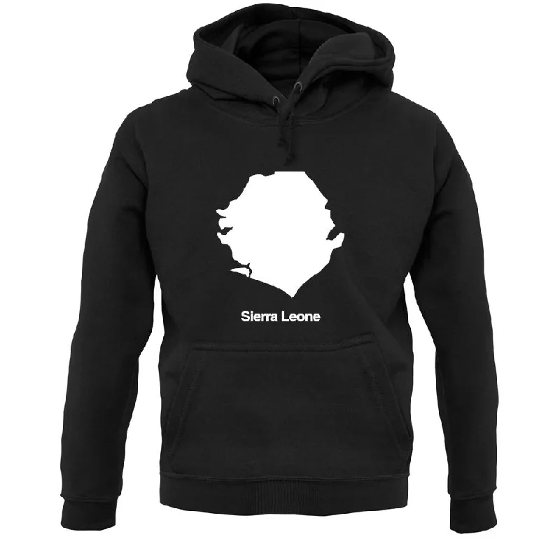 Sierra Leone Silhouette Unisex Hoodie Hoodie with Relaxed Fit Easy Casual