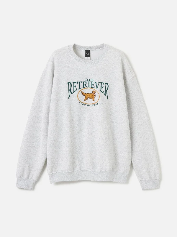 Retriever Embroidered Sweatshirt Hoodie with Hem Fringe Bohemian Relaxed