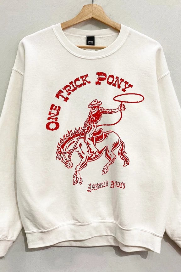 One Trick Pony Sweatshirt Hoodie with Magnetic Closure Innovative Modern