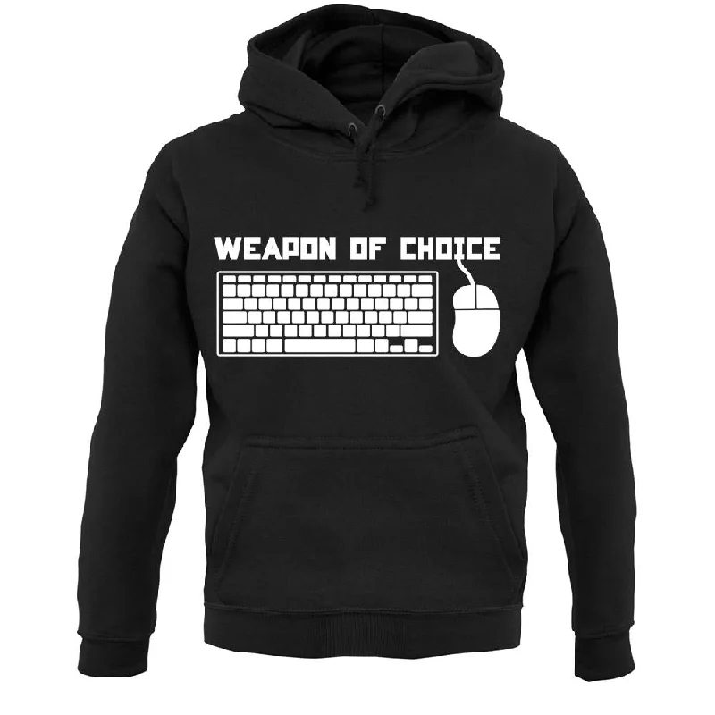 Weapon Of Choice Pc Unisex Hoodie Hoodie with Button Placket Classic Preppy