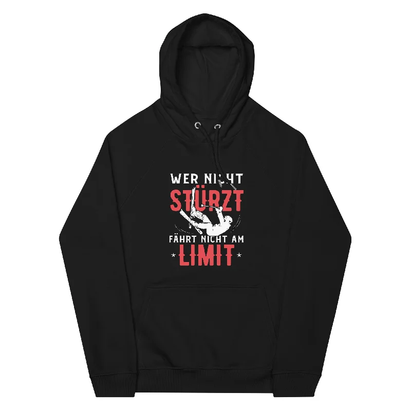 Wer nicht stürzt fährt nicht am Limit - Unisex Premium Organic Hoodie Hoodie with Hem Lace Feminine Delicate