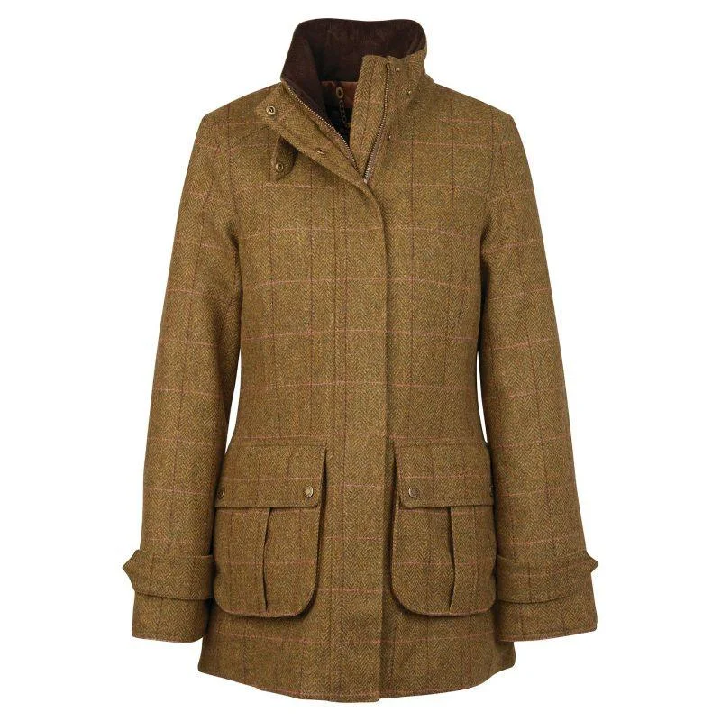 Barbour Fairfield Ladies Wool Tweed Waterproof Jacket - Windsor/Brown Fleece Jacket Down Jacket Parka