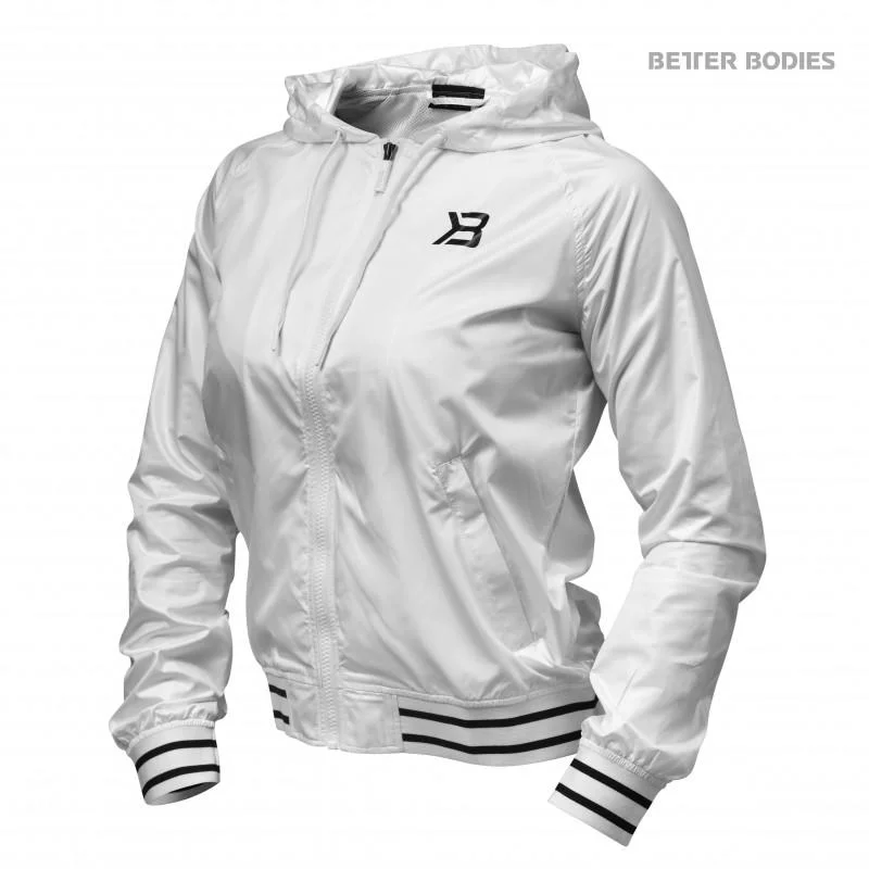 Better Bodies Madison Jacket - White Notch Collar Jacket Peter Pan Collar Jacket Cowl Neck Jacket