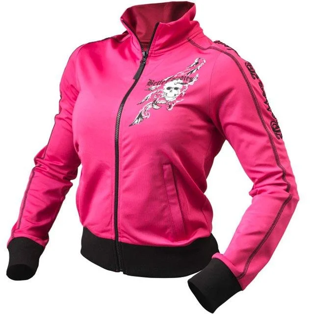 Better Bodies Women's Flex Jacket - Hot Pink Bomber Jacket Anorak Windbreaker