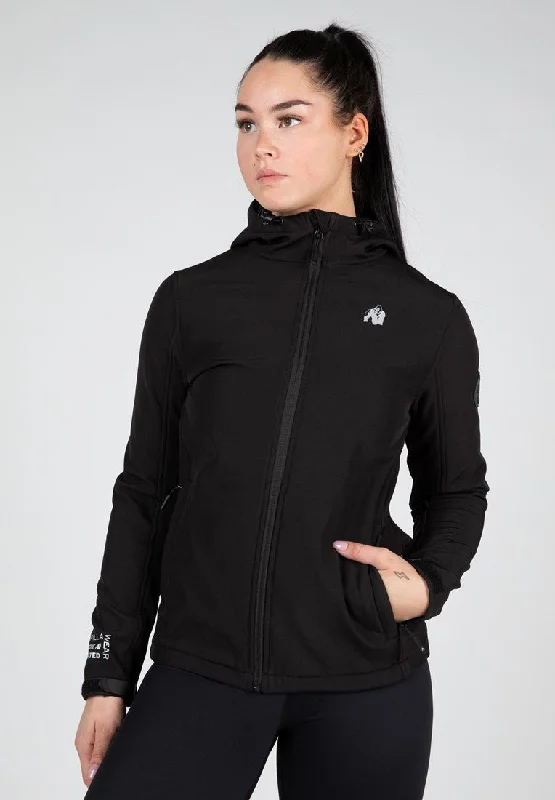 Gorilla Wear Mina Softshell Jacket - Black Knit Jacket Woven Jacket Fleece Jacket