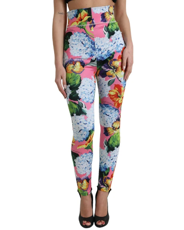 Dolce & Gabbana  Floral Print Leggings for Women Comfortable Full-Body Compression Leggings