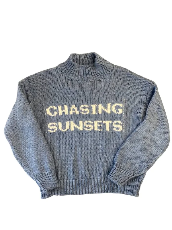 Chasing Sunsets Sweater In Blue Multi Nylon Fabric Polyester Fabric Spandex Fabric