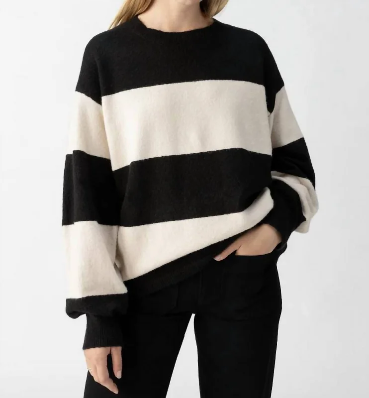 Cuddle Up Crewneck Sweater In Toasted Almond High Neck Crew Neck V-Neck