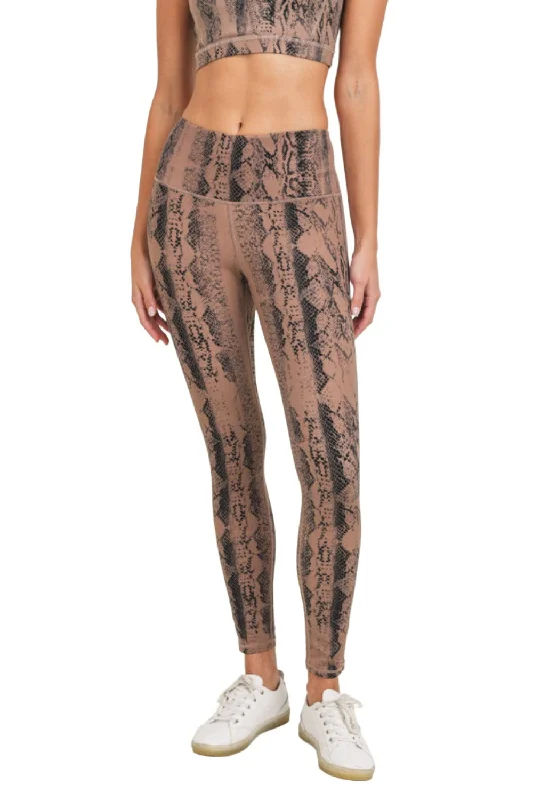 Dark Pink Serpentine Snake Print Highwaist Leggings APH3087 and Plus Elegant Printed Leggings with Pockets