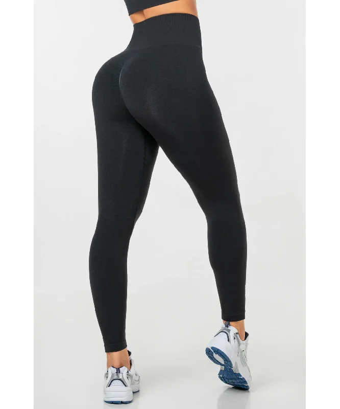 Famme Scrunch Seamless Leggings Black Comfortable Classic Yoga Leggings