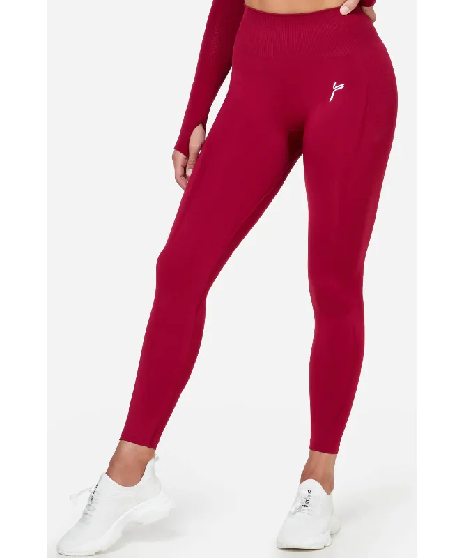 Famme Vortex 2 High Waisted Leggings Red Stylish Capri Leggings