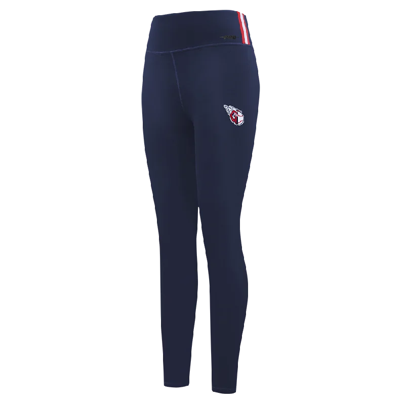 MLB CLEVELAND GUARDIANS CLASSIC WOMEN'S JERSEY LEGGING (MIDNIGHT NAVY) Trendy Faux Suede Leggings