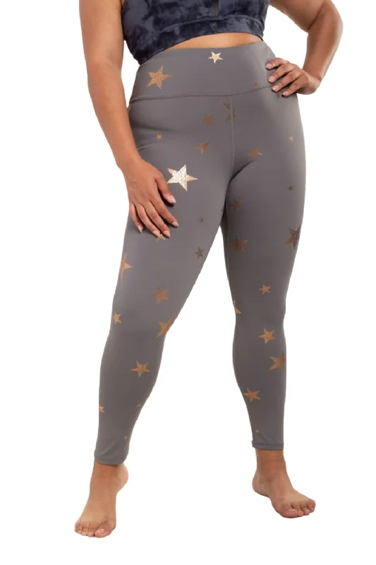 Mono B Starry Night Foil High-Waisted Leggings  APH-A08135 and Plus Trendy Fitness Leggings