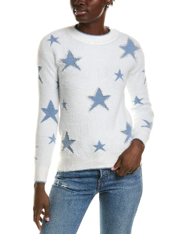 Nanette Nanette Lepore Embellished Sweater Long Sweater Short Sweater Cropped Sweater