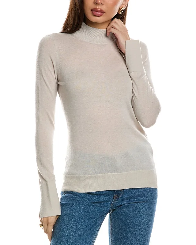 Reiss Kylie Wool Sweater Glossy Satin Silk