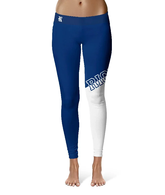 Rice University Owls Game Day Leg Color Block Blue White Yoga Leggings for Women by Vive La Fete Fashionable Sports Leggings