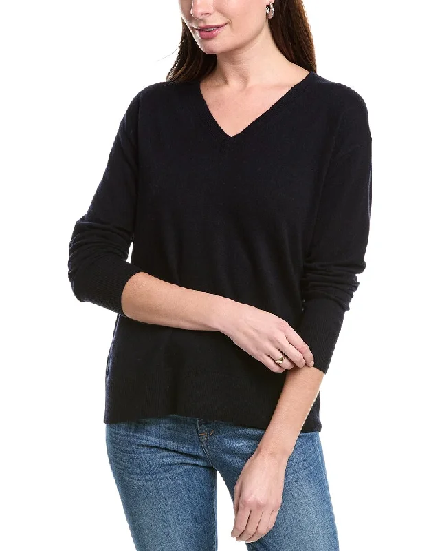 Vince Wool & Cashmere-Blend Sweater Cashmere Blend Cotton Blend Poly Blend